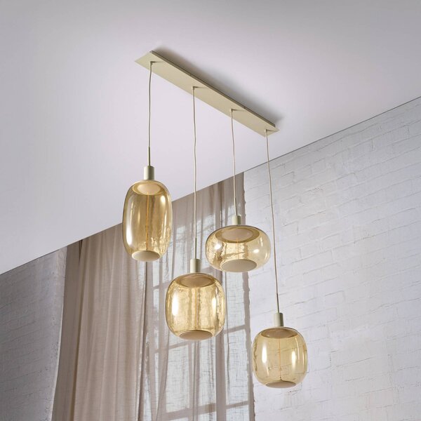 OSRAM Lampa wisząca Decor Needle, możliwość ściemniania, kremowy / amber, salon / jadalnia, metal, nowoczesny