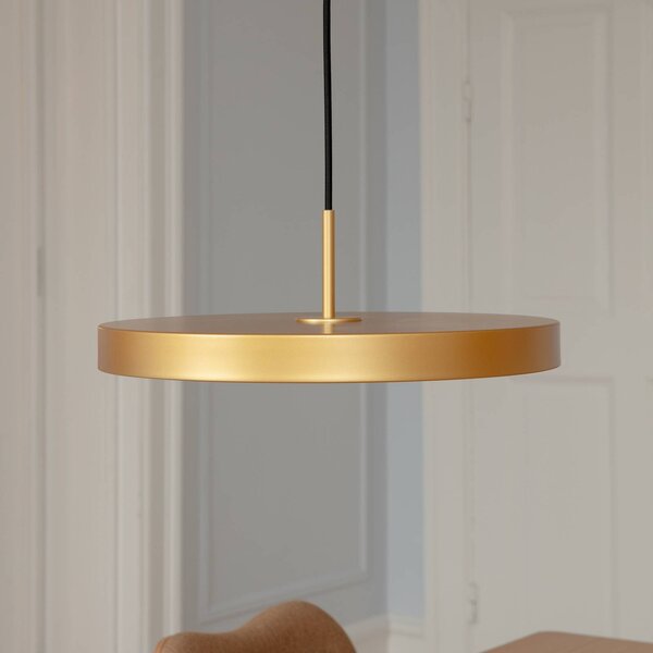 UMAGE Lampa wisząca Asteria, możliwość ściemniania, mosiężny / złoty, salon / jadalnia, aluminium, design