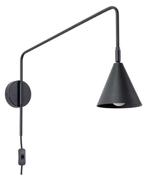 Lampa Ścienna SOLLUX LIGHTING, LYS, czarny, salon, metal, skandynawski