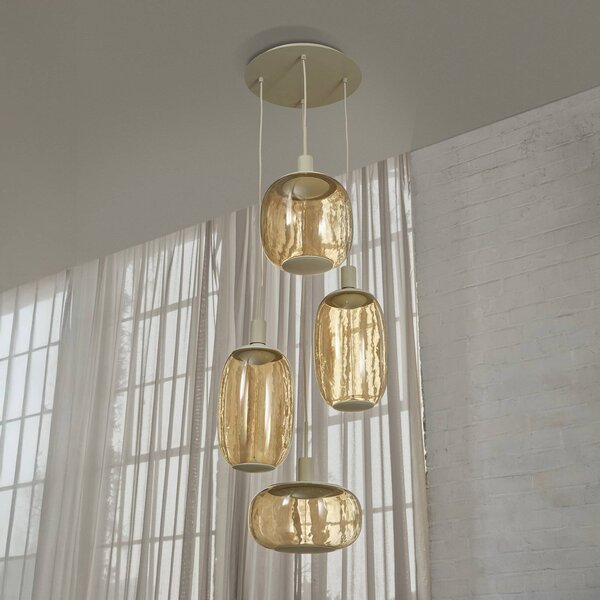 OSRAM Lampa wisząca Decor Needle Plate, możliwość ściemniania, kremowy / amber, salon / jadalnia, metal, nowoczesny