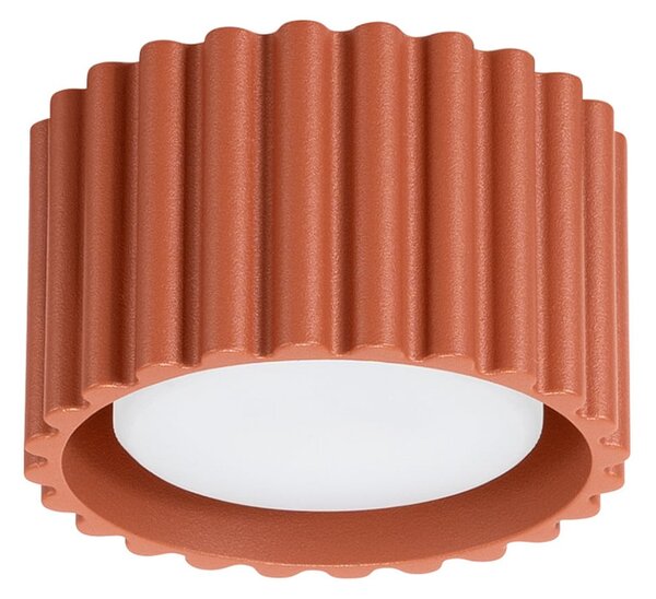 Lampa Sufitowa SOLLUX LIGHTING, RIBLA, ściemnialny, brąz rdzawy, salon, aluminium