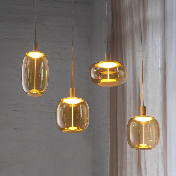 OSRAM Lampa wisząca Decor Needle, możliwość ściemniania, kremowy / amber, salon / jadalnia, metal, nowoczesny