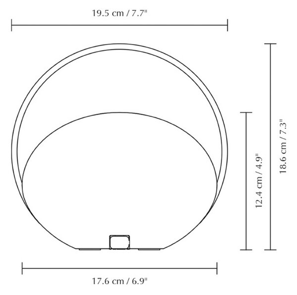 UMAGE lampa stołowa LED z akumulatorem Orbit, biała/mosiężna, IP44, CCT możliwość ściemniania, biały / opal, salon / jadalnia, tworzywo sztuczne, design
