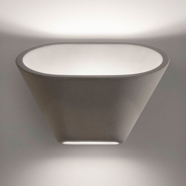 Lampa Ścienna Foscarini, Aplomb R7s, ściemnialny, szary, salon, beton, design