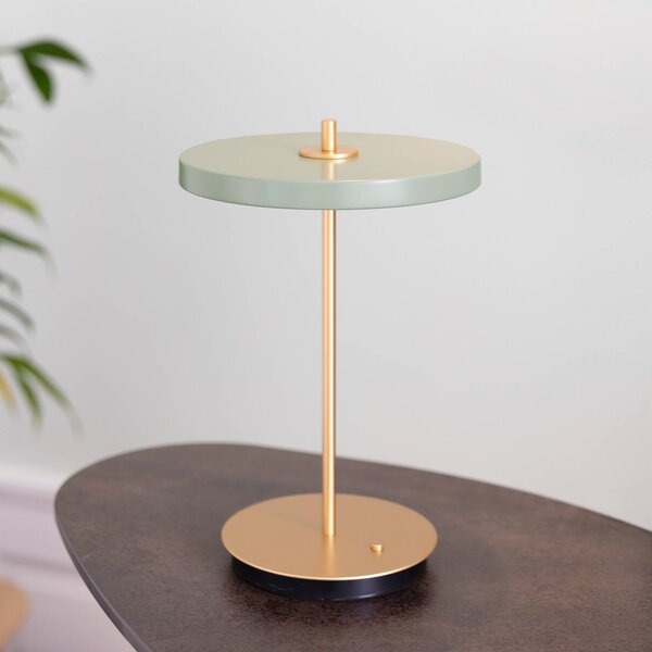 UMAGE Lampa stołowa LED Asteria Move, możliwość ściemniania, zielony, salon / jadalnia, metal, design
