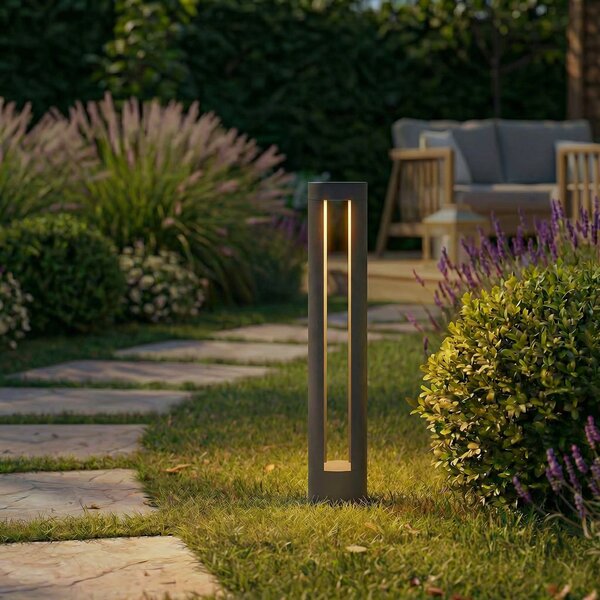 Zewnętrzna Lampa Lindby, Soriq, czarny, taras, aluminium, nowoczesny