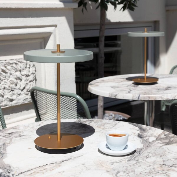UMAGE Lampa stołowa LED Asteria Move, możliwość ściemniania, zielony, salon / jadalnia, metal, design