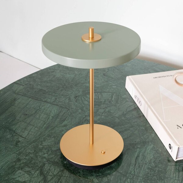 UMAGE Lampa stołowa LED Asteria Move, możliwość ściemniania, zielony, salon / jadalnia, metal, design