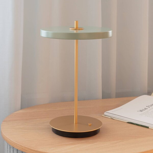 UMAGE Lampa stołowa LED Asteria Move, możliwość ściemniania, zielony, salon / jadalnia, metal, design