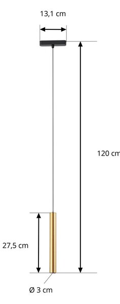 Lampa wisząca LED Lindby Lumaro, złota, 27 cm, 48 V, ściemniana Lumaro 48V Lindby, możliwość ściemniania, mosiężny / złoty, salon / jadalnia, aluminium, nowoczesny