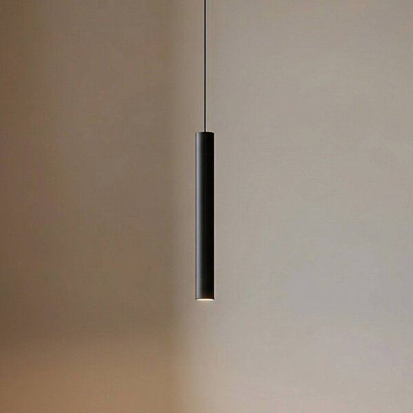 Lampa wisząca LED Lindby Lumaro, czarna, 27 cm, 48 V, ściemniana Lumaro 48V Lindby, możliwość ściemniania, czarny, salon / jadalnia, aluminium, nowoczesny