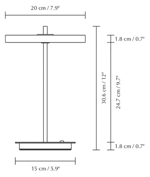 UMAGE Lampa stołowa LED Asteria Move, możliwość ściemniania, fioletowy / różowy / bladoróżowy, salon / jadalnia, metal, design