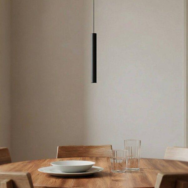 Lampa wisząca LED Lindby Lumaro, czarna, 27 cm, 48 V, ściemniana Lumaro 48V Lindby, możliwość ściemniania, czarny, salon / jadalnia, aluminium, nowoczesny