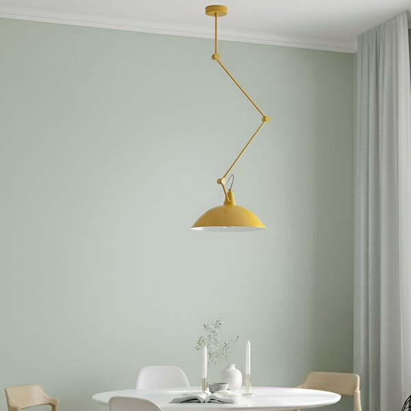 Lampa Wisząca ALDEX, Melos, ściemnialny, żółty, salon, metal, skandynawski