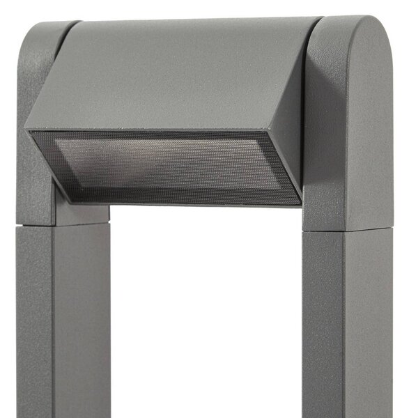 Słupek oświetleniowy LED Meloni Lindby, czarny, aluminium, nowoczesny