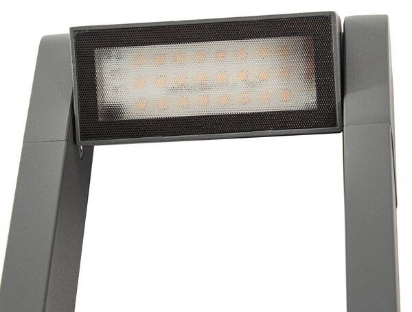 Słupek oświetleniowy LED Meloni Lindby, czarny, aluminium, nowoczesny