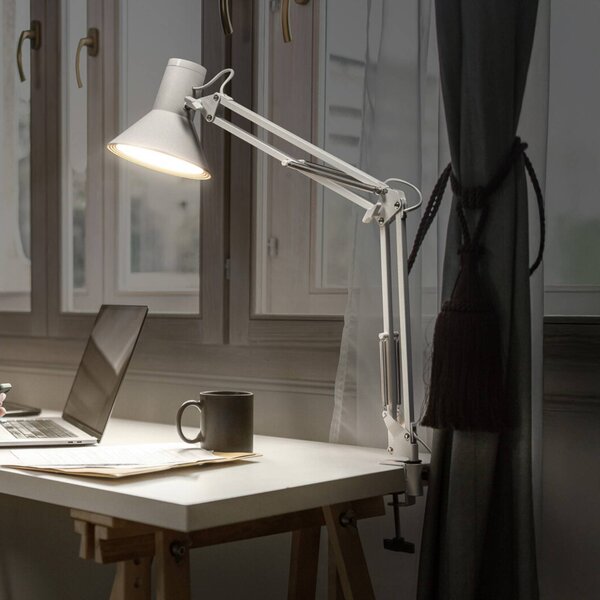 OSRAM Lampa biurkowa LED Office Line Desk Retro Clip, możliwość ściemniania, biały / opal, biuro, metal