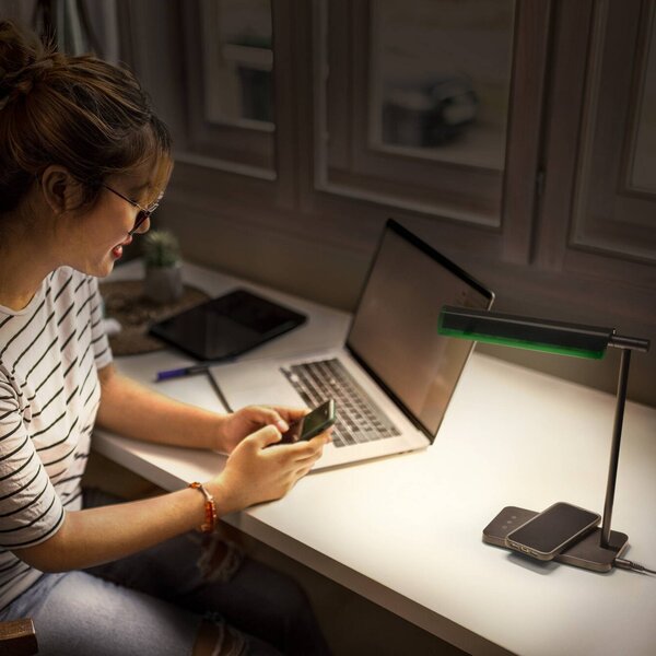 OSRAM Lampa biurkowa LED Office Line Desk Roof, możliwość ściemniania, czarny, biuro, metal