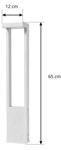 Słupek oświetleniowy LED Lonete Lindby, biały / opal, aluminium, nowoczesny