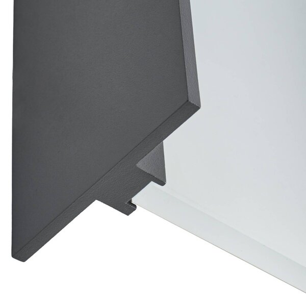 Lindby kinkiet zewnętrzny LED Selqa, numer domu, antracyt, IP65 Selqa, czarny, metal, nowoczesny