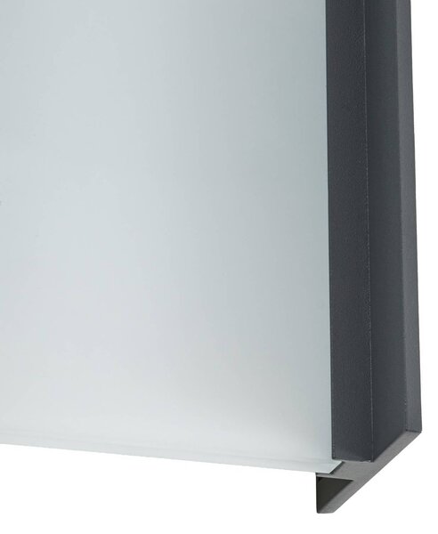 Lindby kinkiet zewnętrzny LED Selqa, numer domu, antracyt, IP65 Selqa, czarny, metal, nowoczesny