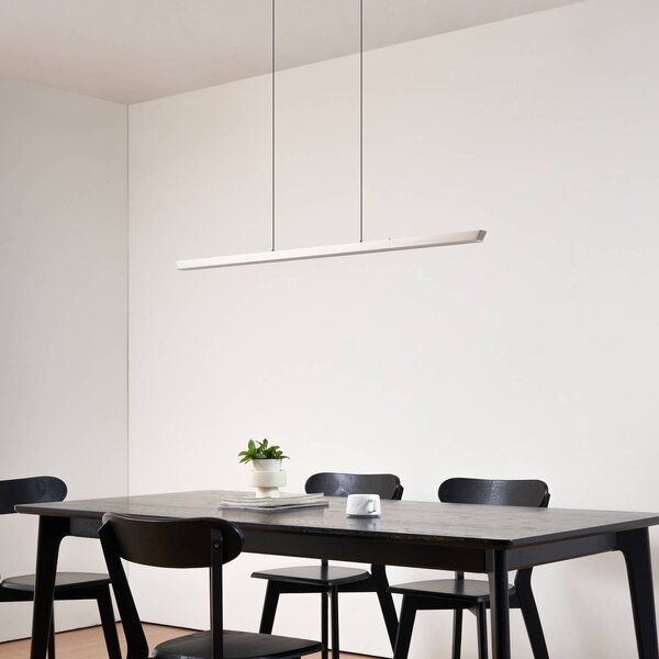 Lampa wisząca Solvar Lucande, możliwość ściemniania, chromowy / srebrny, salon / jadalnia, metal, nowoczesny