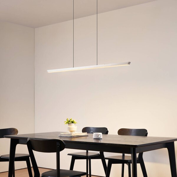 Lampa wisząca Solvar Lucande, możliwość ściemniania, chromowy / srebrny, salon / jadalnia, metal, nowoczesny