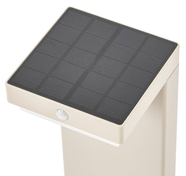 Lindby słupek oświetleniowy LED Eleazar, beżowy, aluminium, czujnik Eleazar Lindby, możliwość ściemniania, kremowy / amber, aluminium