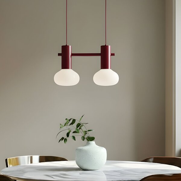 Lampa Wisząca ALDEX, Flo, ściemnialny, czerwony, salon, metal, design