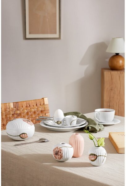 Zestaw 3 miniaturowych porcelanowych wazonów Kähler Design Hammershøi Poppy