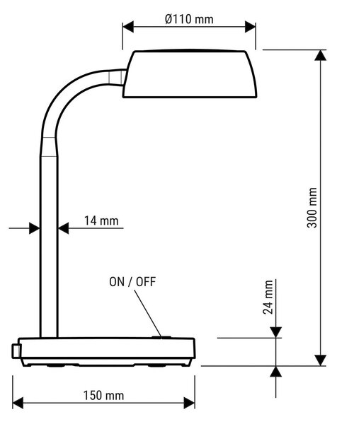 Maul Lampa biurkowa LED MAULabby, czarny, biuro, tworzywo sztuczne