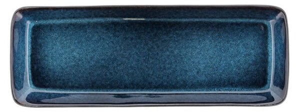 Taca do serwowania ceramiczna 14x38 cm Gastro Dark Blue/Black – Bitz