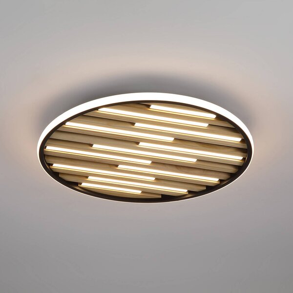 Searchlight Lampa sufitowa LED Equalise, możliwość ściemniania, czarny, salon / jadalnia, metal