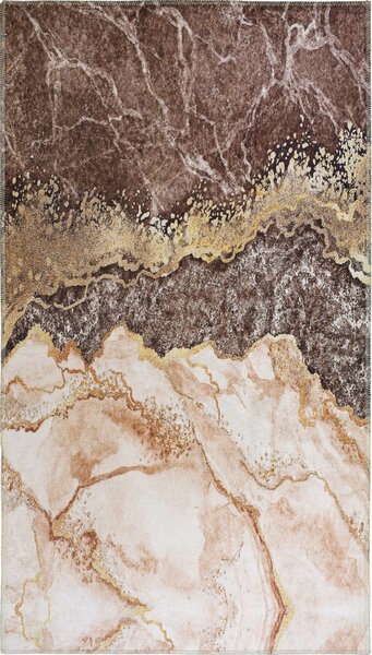 Koniakowo-kremowy dywan odpowiedni do prania 80x50 cm – Vitaus