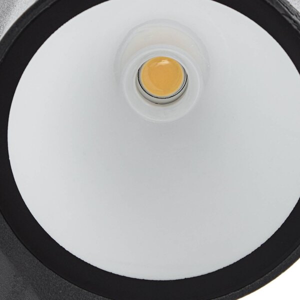 Kinkiet zewnętrzny LED Illuvia Lindby, czarny, aluminium, nowoczesny
