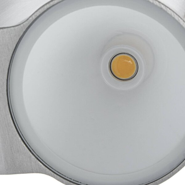 Kinkiet zewnętrzny LED Illuvia Lindby, aluminiowy / szary / cynkowy, aluminium, nowoczesny
