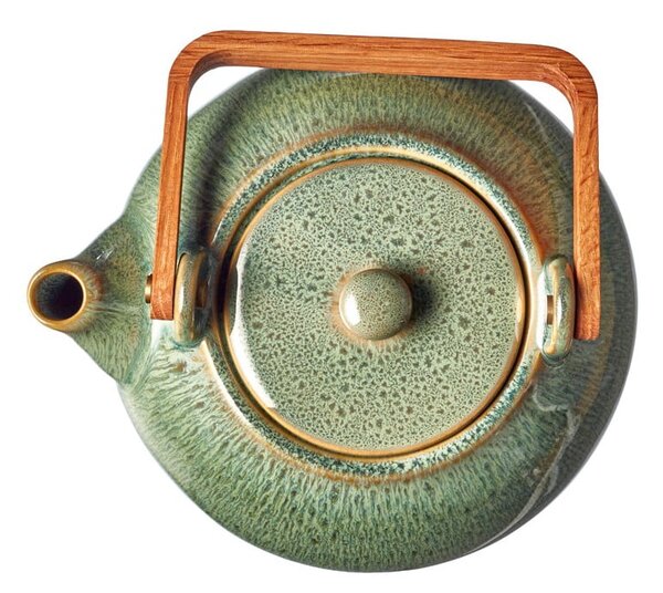Zielony dzbanek do herbaty ceramiczny z sitkiem 1,2 l Gastro Green – Bitz