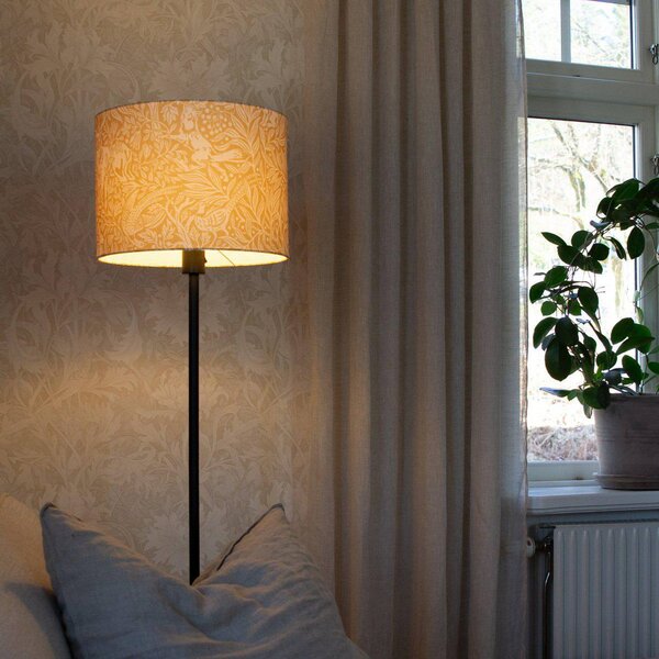 PR Home Lampa stojąca Amy, żółty / pomarańczowy, salon / jadalnia, tkanina / materiał / jedwab