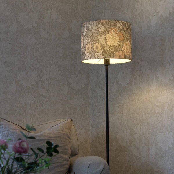 PR Home Lampa stojąca Amy, zielony, salon / jadalnia, tkanina / materiał / jedwab