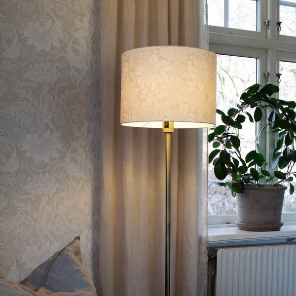 PR Home Lampa stojąca Amy, kremowy / amber, salon / jadalnia, tkanina / materiał / jedwab