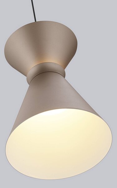 Helestra Lampa wisząca LUK, możliwość ściemniania, brązowy / rdzawy, kuchnia, aluminium