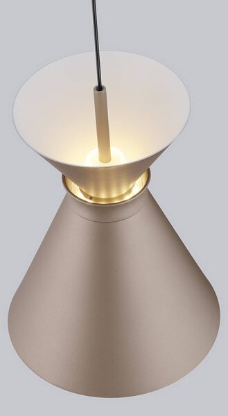 Helestra Lampa wisząca LUK, możliwość ściemniania, brązowy / rdzawy, kuchnia, aluminium