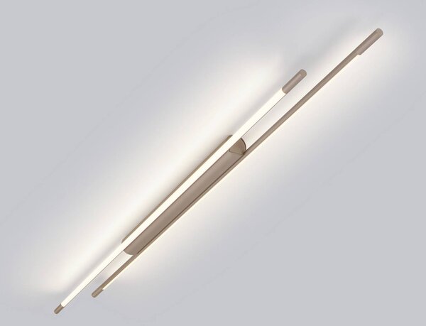 Helestra Lampa sufitowa LED LEDA, możliwość ściemniania, brązowy / rdzawy, biuro, aluminium