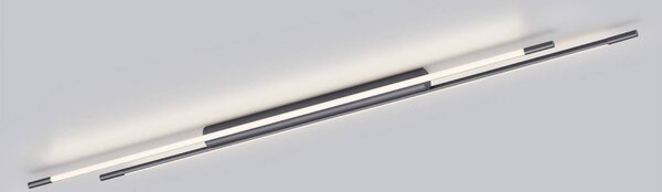 Helestra Lampa sufitowa LED LEDA, możliwość ściemniania, aluminiowy / szary / cynkowy, biuro, aluminium