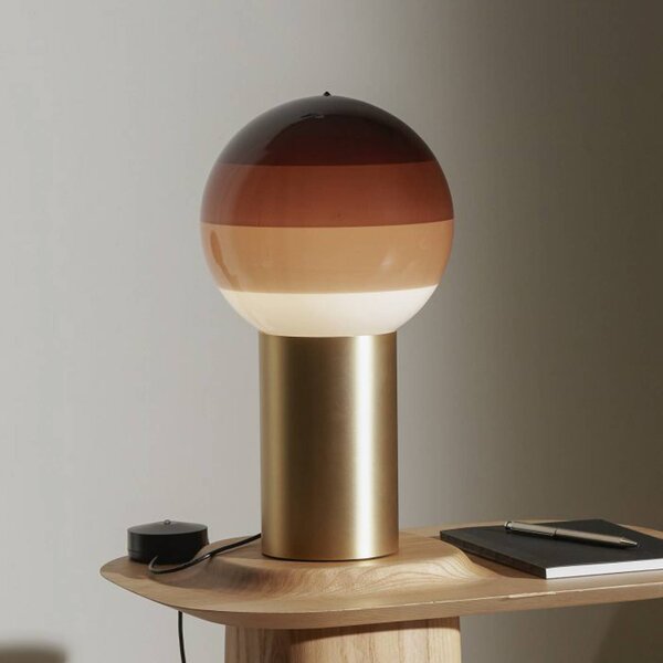 MARSET Lampa stołowa design Dipping Light, brązowy / rdzawy, salon / jadalnia, szkło, design