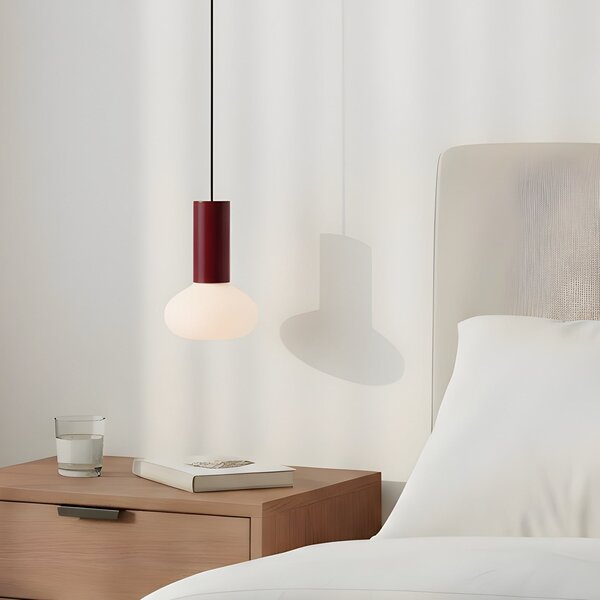 Lampa Wisząca ALDEX, Flo, ściemnialny, czerwony, salon, metal, design