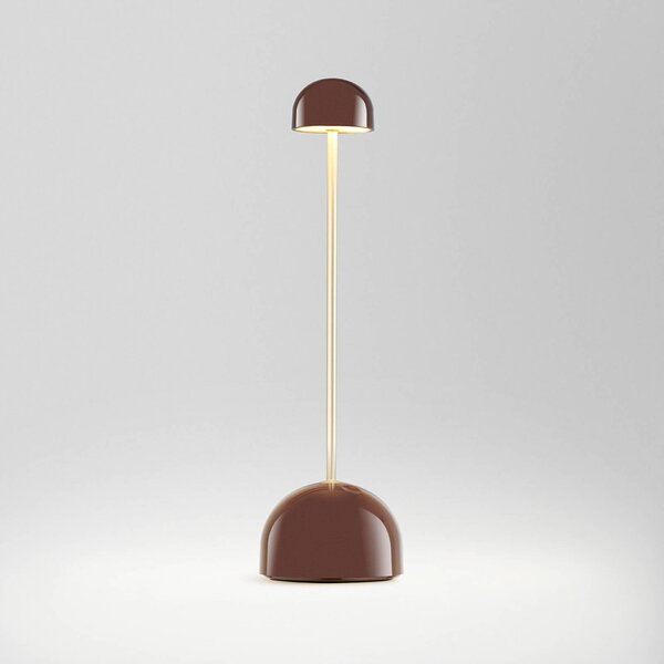 MARSET Lampa stołowa LED Sips, brązowo-złota, 31 cm, stal możliwość ściemniania, mosiężny / złoty, metal, design
