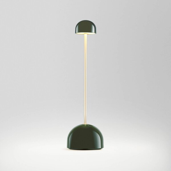 MARSET Lampa stołowa LED Sips, zielono-złota, 31 cm, stal możliwość ściemniania, mosiężny / złoty, metal, design