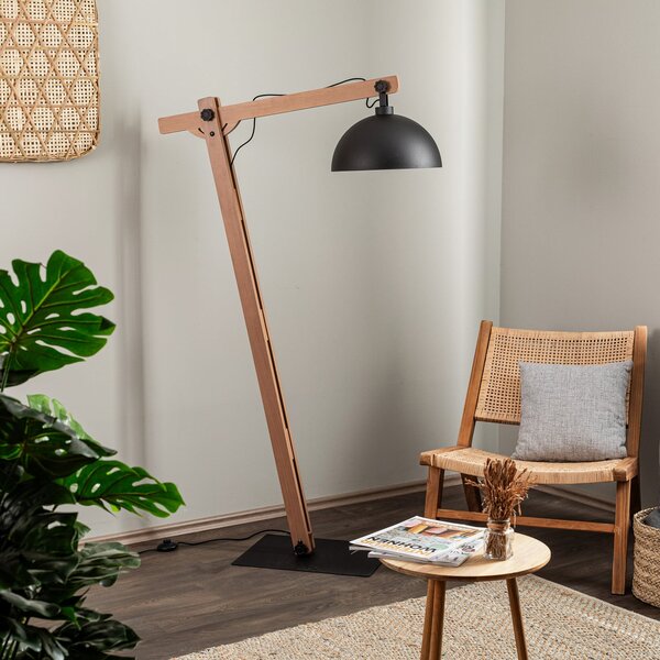 Lampa Podłogowa Envostar, Stort, czarny, salon, metal, dworkowy | rustykalny
