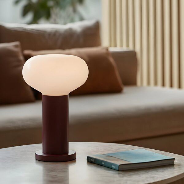 Lampa Stołowa ALDEX, Flo, czerwony, salon, metal, skandynawski